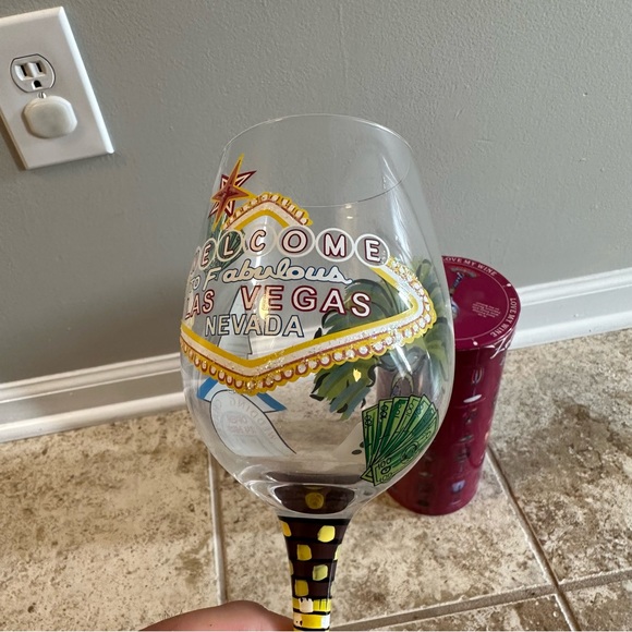 Lolita Hand Painted Wine Glass - Las Vegas - Picture 10 of 11